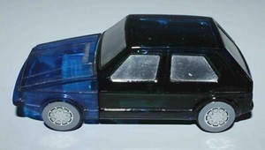 Vintage Avon Blue Glass VW Rabbit Empty Cologne Bottle No Box