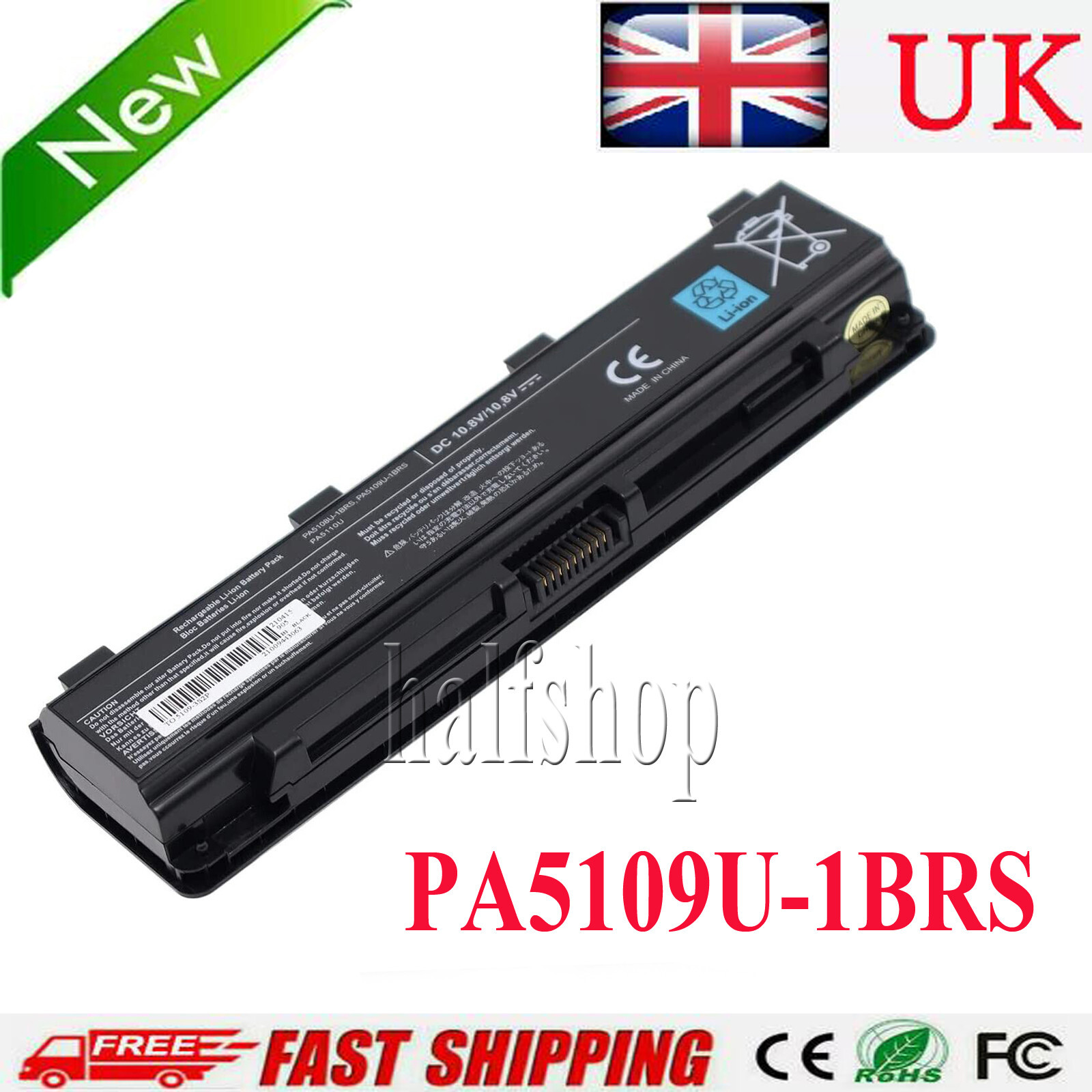 Battery for Toshiba Satellite c50-a-146 c50-a-19t c50-a-1m0 c50-a-1ju C50-A-1dr