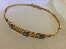 Sweet Childs Kiddie Craft Gold Filled Enamel Flower Bracelet Vintage