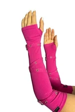 Rare Tripp NYC Goth Punk Rock y2k Costume Skate Straps Pink Arm Warmers