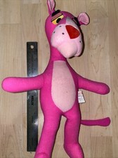 Vintage 1964 PINK PANTHER Plush Stuffed Toy By MIGHTY STAR 15" Tall