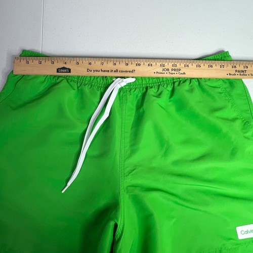 Pantalones cortos de baño Calvin Klein para hombre XL verde lima UPF40+ trajes de baño absorbentes playa - Imagen 17 de 21