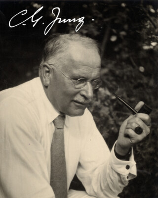 Repro-Autogramm - C. G. Jung - Wissenschaftler - 11,4 x 14,3cm - Psychiater