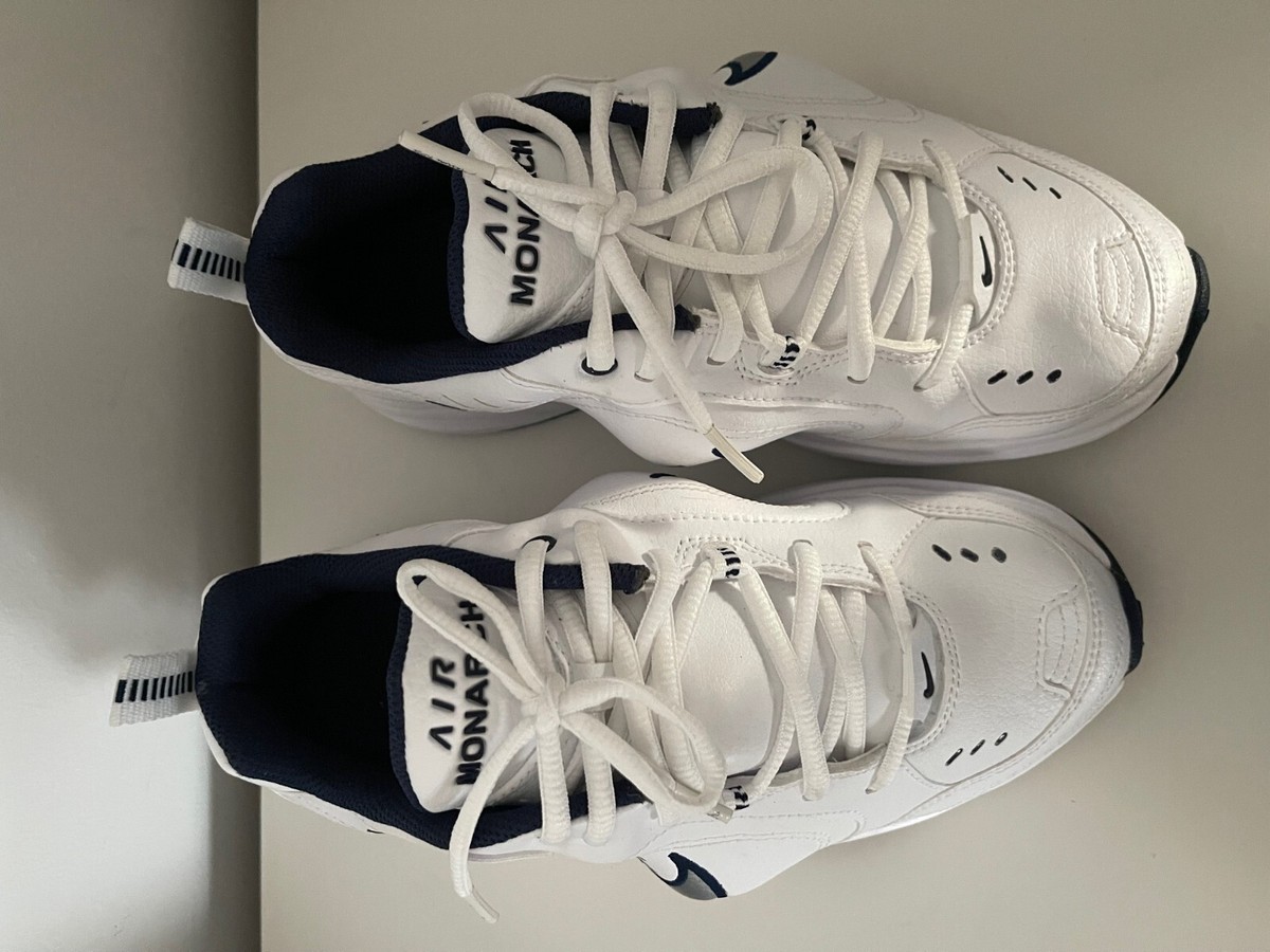 Size 6.5 - Nike Martine Rose x Air Monarch IV White Navy | eBay