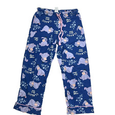 Disney The Winnie The Pooh Eeyore Blue Pajama Pants Girls Size S 4-6 Sleepwear