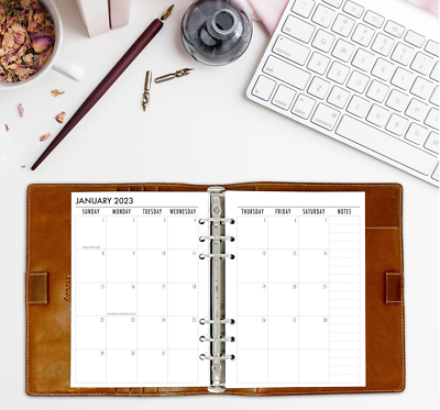 TABBED 2026 Calendar fits Louis Vuitton Medium MM Agenda Weekly+