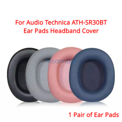 Replacement Ear Pads Headband Cover for Audio-Technica ATH-SR30BT Headphone