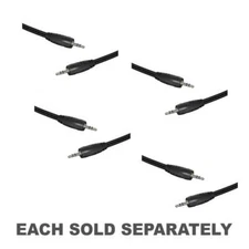 General Purpose Stndrd Quality Audio Lead 3.5mm Stereo Plug to Plug 4Sizes Avail