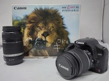 Canon EOS Kiss X2 DSLR Camera with EF-S 18-55mm and 55-250mm lenses Used 