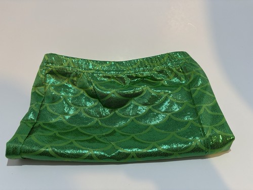 Green Shiny Mermaid Skirt For Little Girls - Picture 4 of 4