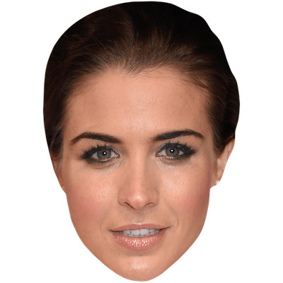 Gemma Atkinson (Hair Up) Promi Maske, flaches Kartengesicht, Kostüm Maske