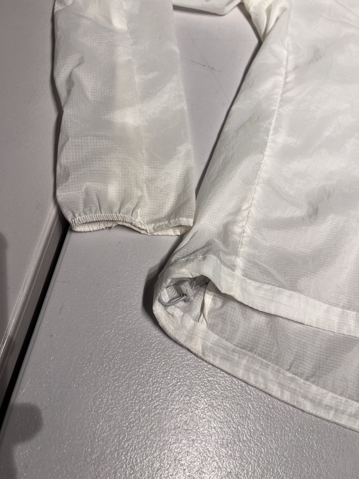 Patagonia Jacket Women's XS White Houdini Thin Coat Hiking Outdoor Hooded Nylon thumbnail 5