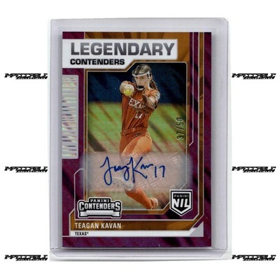 2025 Panini Texas NIL - Purple #39 Teagan Kavan Rookie Auto 37/50