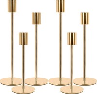 Moyksrr KerzenstäNder 6 Set, Gold Metall Kerzenhalter, Hoch Kerzenleuchter,