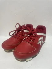 Ringor Womens Softball Cleat Red/White Size 6.5 Read