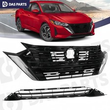 Front Bumper Upper Grille W/chrome Trim Lower Grill For 2024 2025 Nissan Sentra