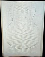 Carve top 4a curly maple - glued up - discounted for flaw on back