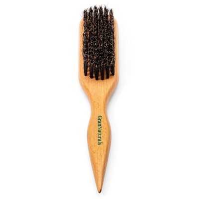 GranNaturals Boar Bristle Slick Back Hair Brush for Sleek Ponytail Bun &... 