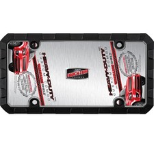 Custom Combos 92901 Black Heavy Duty Metal License Plate Frame And Shield Combo