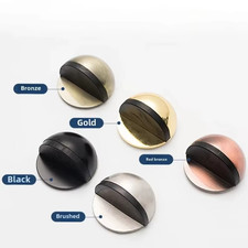 Door Stop Floor Wall Oval Stopper Stick-on Self Adhesive Buffer Stopper Rubber.