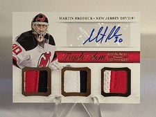 MARTIN BRODEUR 2013-14 Panini National Treasures Triple Mem PRIME Auto Devils