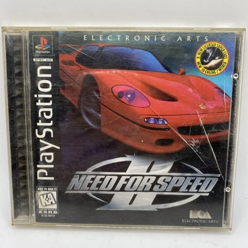 Need for Speed II Black Label W/Manual (Sony PS1, 1997) Tested Works