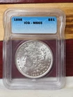 1898- MORGAN SILVER DOLLAR- ICG- MS 65- BEAUTIFUL COIN- HIGH GRADE- NR AUCTION