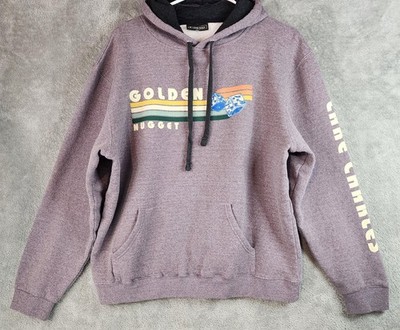 Lone Rock Clothing Hoodie Mens Large Purple Golden Nugget Dice Graphic Fleece