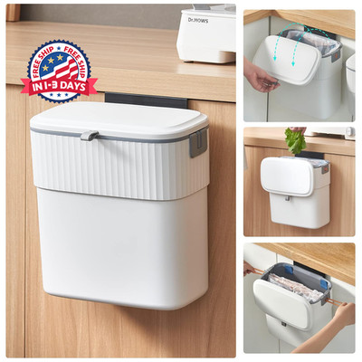 Bote De Basura Cubo Basurero Para Cocina Colgante De Trabajo Montado En La Pared