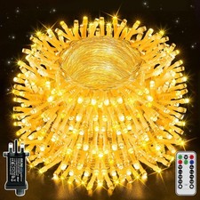 Image of Ollny 100m 1000 LED Outdoor Christmas Lights with Remote/Timer â Cool White