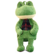 Puzzled Frog Stylish Plush Backpack