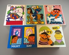 1970s Vintage Playskool Wooden Puzzles Sesame Street, Humpty Dumpy, Bert  Ernie
