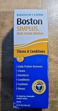 Bausch Lomb Boston SIMPLUS Multi-Action Solution Cleans  Conditions 3.5 Oz