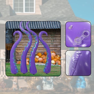 4 Stück Halloween Aufblasbare Oktopus Tentakel Kreative Aufblasdeko Halloween