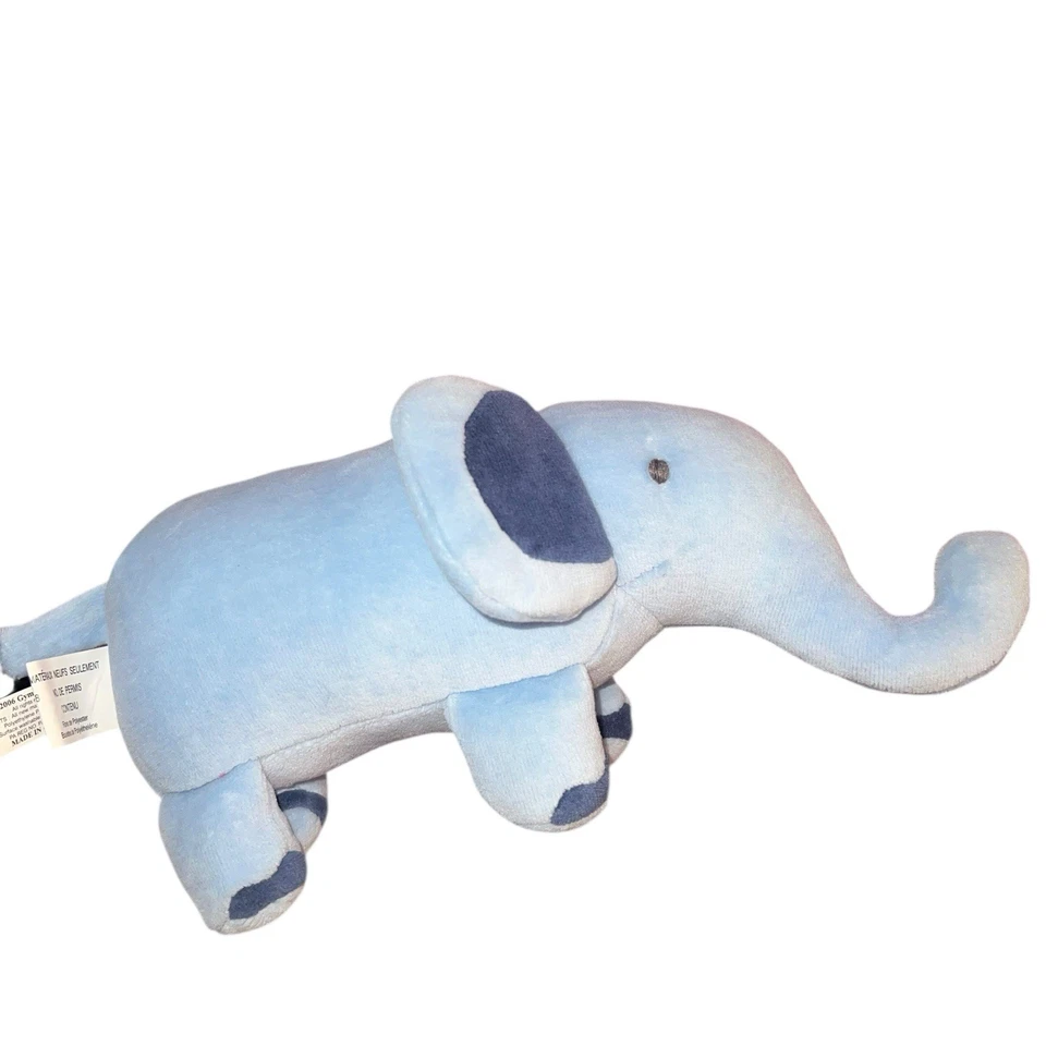 GYMBOREE Elefante Azul Peluche Lovey Juguete de Peluche 11" Jungla Gimnasio Gamuza Terciopelo Foto 3 de 4