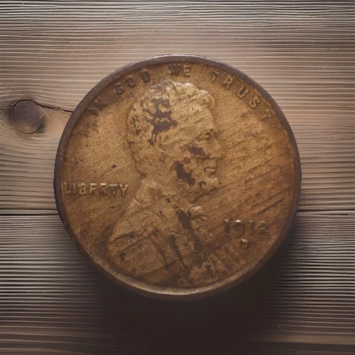 1912 D, Lincoln Wheat Penny, Cent, VG, Very Good