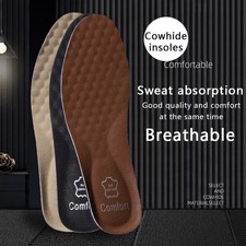 1Pair Leather Shoe Insoles for Feet Arch Support Orthopedic Insole Plantar Fasci