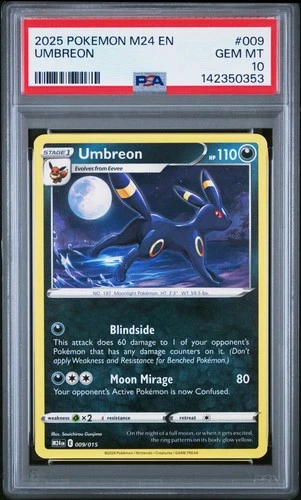 2025 POKEMON M24 EN-MCDONALD'S COLLECTION #009 UMBREON PSA 10
