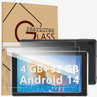 2 Pack Glass Screen Protector For YQSAVIOR Q2 7'' 9H HD Clear Tablet Film