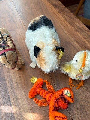 Steiff Animals: Swinny, Esel, Crabby, Chick