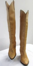 Isabel Marant Women's Vintage Tall Genuine Leather Tan Boots Size 39