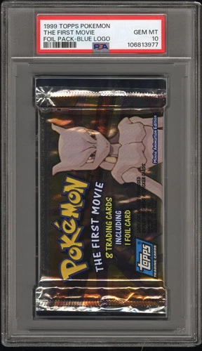 PSA 10 - TOPPS The First Movie Blue Logo (Mewtwo) Foil Pack - Pokemon