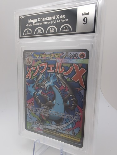 2025 POKEMON PROMO #023 MEGA CHARIZARD X EX PCG 9 (PREMIER CARD GRADING) UPC