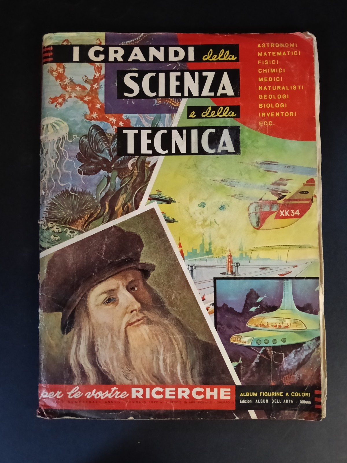 ALBUM FIGURINE I GRANDI DELLA SCIENZA E TECNICA CON 341 FIGURINE (cod.l32)