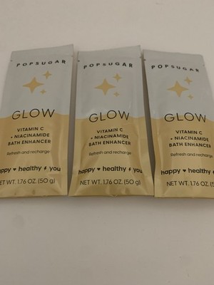 3Pack POPSUGAR Glow Vitamin C + Niacinamide Bath Enhancer 1.76 Oz Each