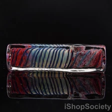 4" Fumed Swirl Square Tobacco Smoking Pipe Thick Collectible Glass Pipes - P807B