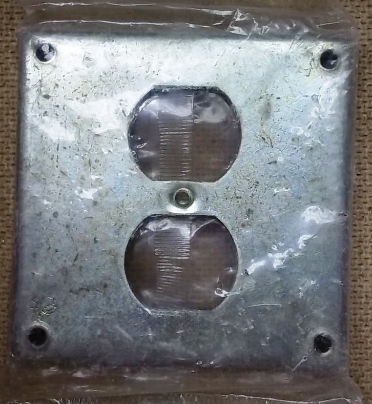 4in Square Receptacle Cover Steel Get Charged