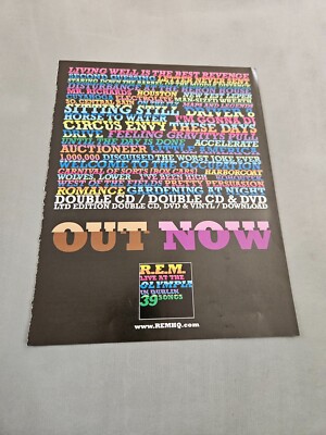 TPEEP108 MAGAZINWERBUNG 11X8'' R.E.M - LIVE AUF DER OLYMPIADE IN DUBLIN 
