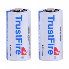 2pcs TrustFire CR123A 3V Battery 1400mAh 3 Volt Lithium Batteries For Camera USA