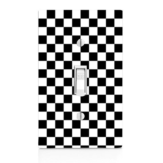 Checkered Flag, Nascar, Race Car, Light Switch Cover, Kitchen Decor